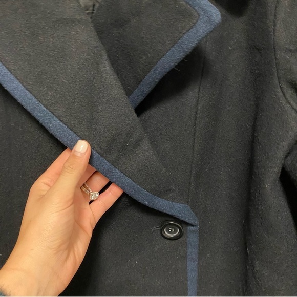 KATE SPADE | Saturday Piped Overside Wool Coat Black - Picture 2 of 7